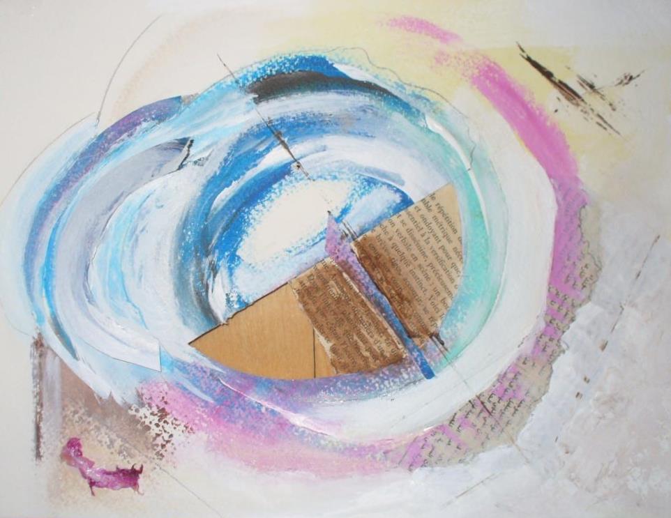 Some works on paper keep me busy end of 2012, all around world map. Works based on compass and  flowers collages, they have a lot of success for decorating places.