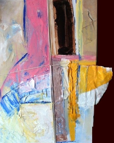 Crosses appear repeatedly in my paintings; however this one, which belongs to a series of silhouettes, was really conceived and designed in the spirit of a crucifixion.